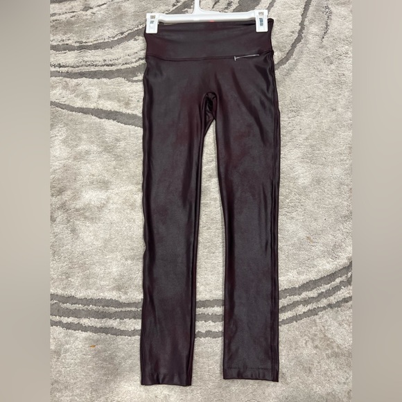 Spanx Faux Leather Legging in Burgundy - Picture 5 of 15